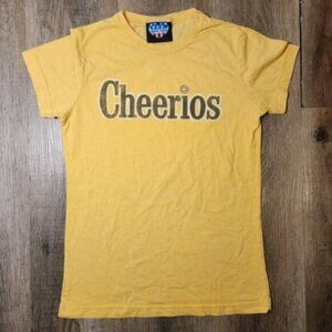💛🐝Junk Food Vintage Cheerios Cereal T-Shirt Yellow Graphic Tee-M